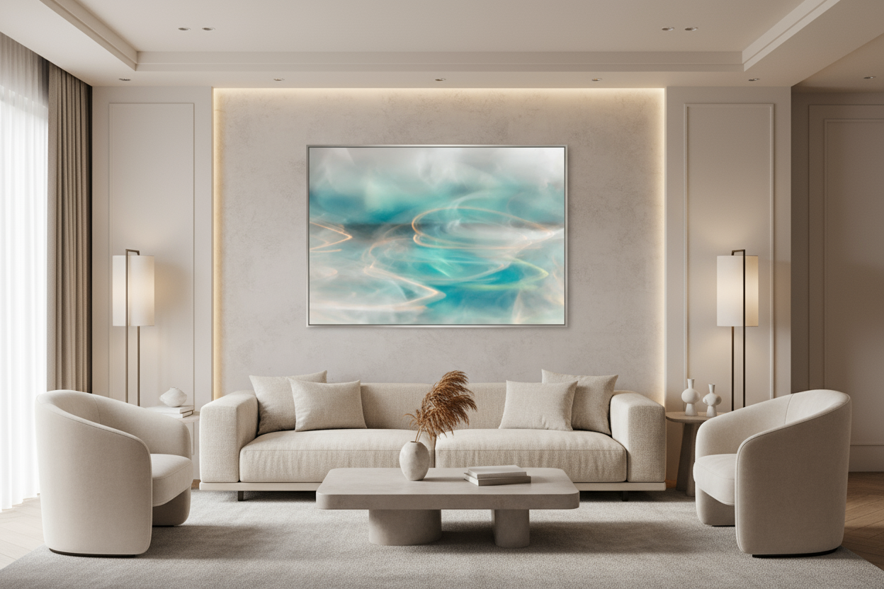 Abstraction Teal 4