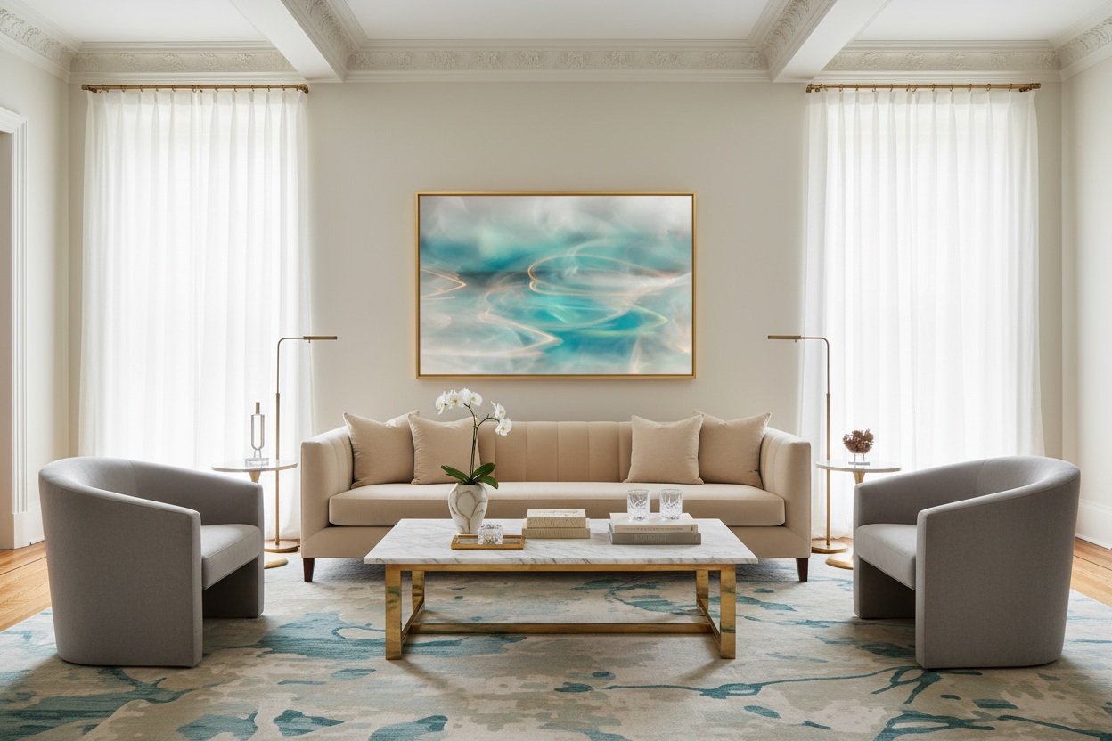 Abstraction Teal 4