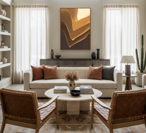 Geometric Love Brown 1