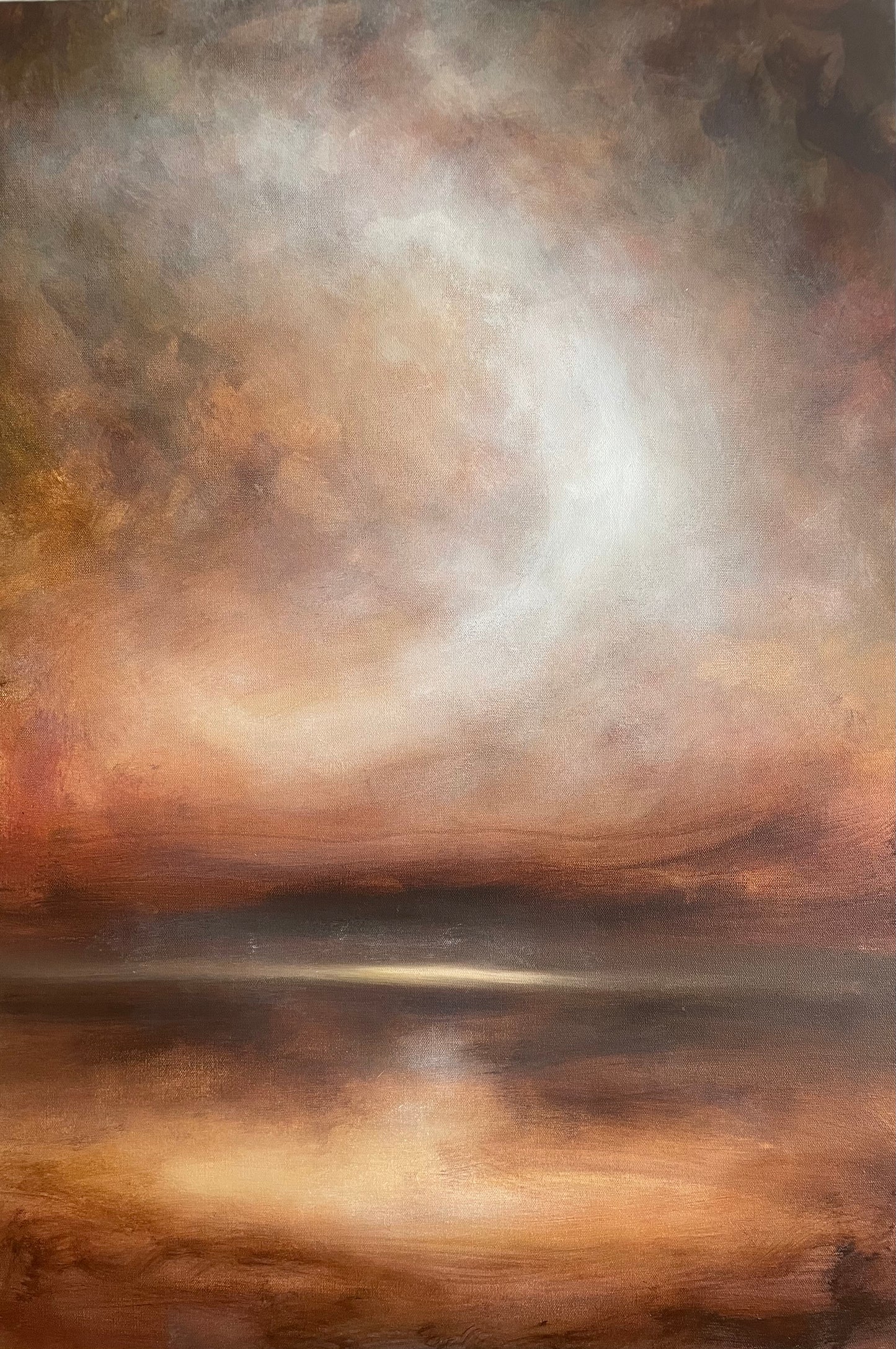 "Light" Original Contemporary Abstract Landscape Painting 36x24x1.5"