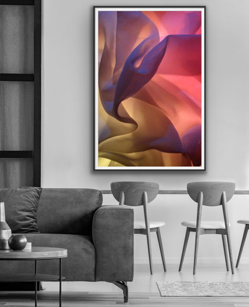 Art for interior design, abstract vibrant photography for sale